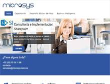 Tablet Screenshot of microsys.com.mx